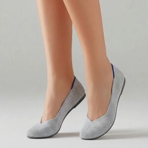 Rothy's The Flat Grey Quartz Slip On Ballet Flats Women’s Size 9 (MSRP $130)